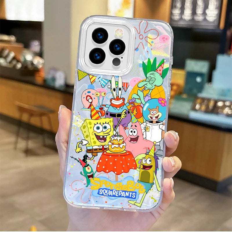 Fashion S-SpongeBobs Cartoon Gradient Phone Case - Image 6