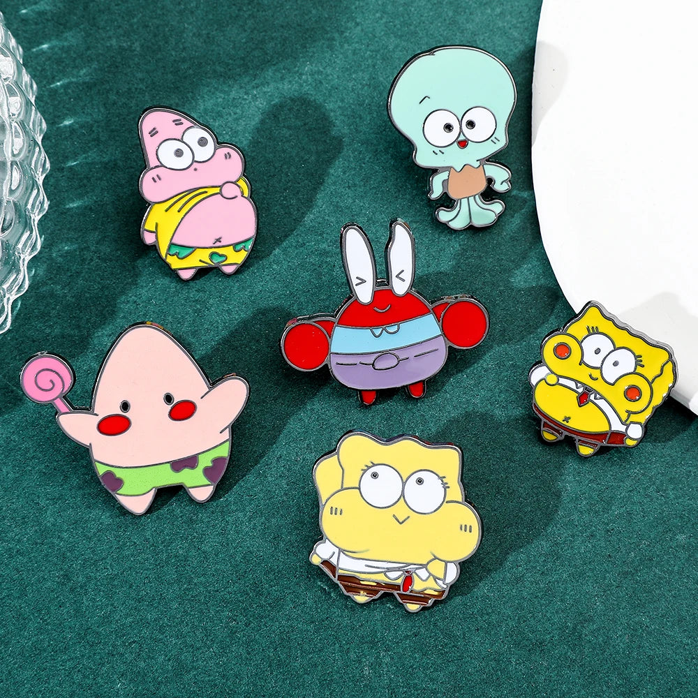 Cartoon Anime SpongeBob SquarePants Badges - Image 5