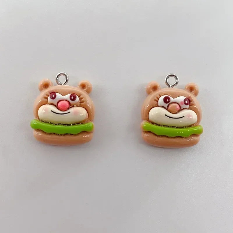 10PCS SpongeBob SquarePants Resin Keychain Pendants - Image 9