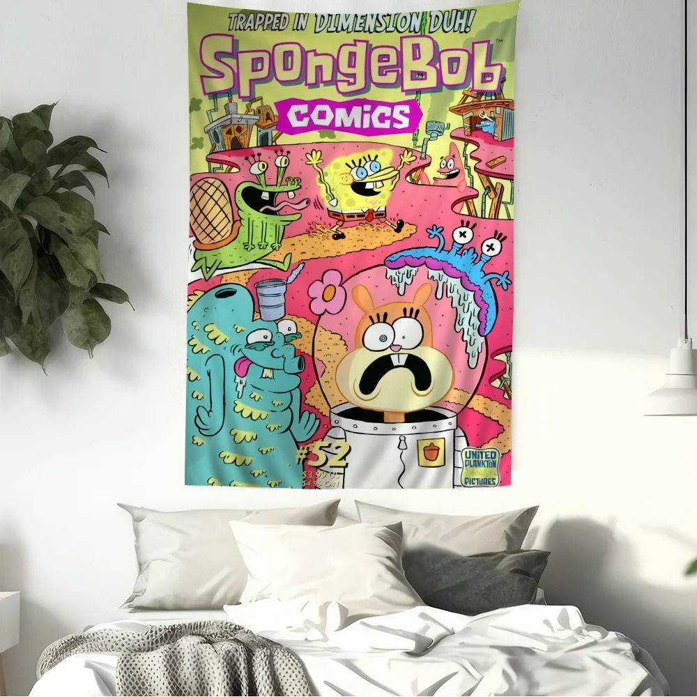 S-SpongeBob Fun Cartoon Chart Tapestry - Image 7