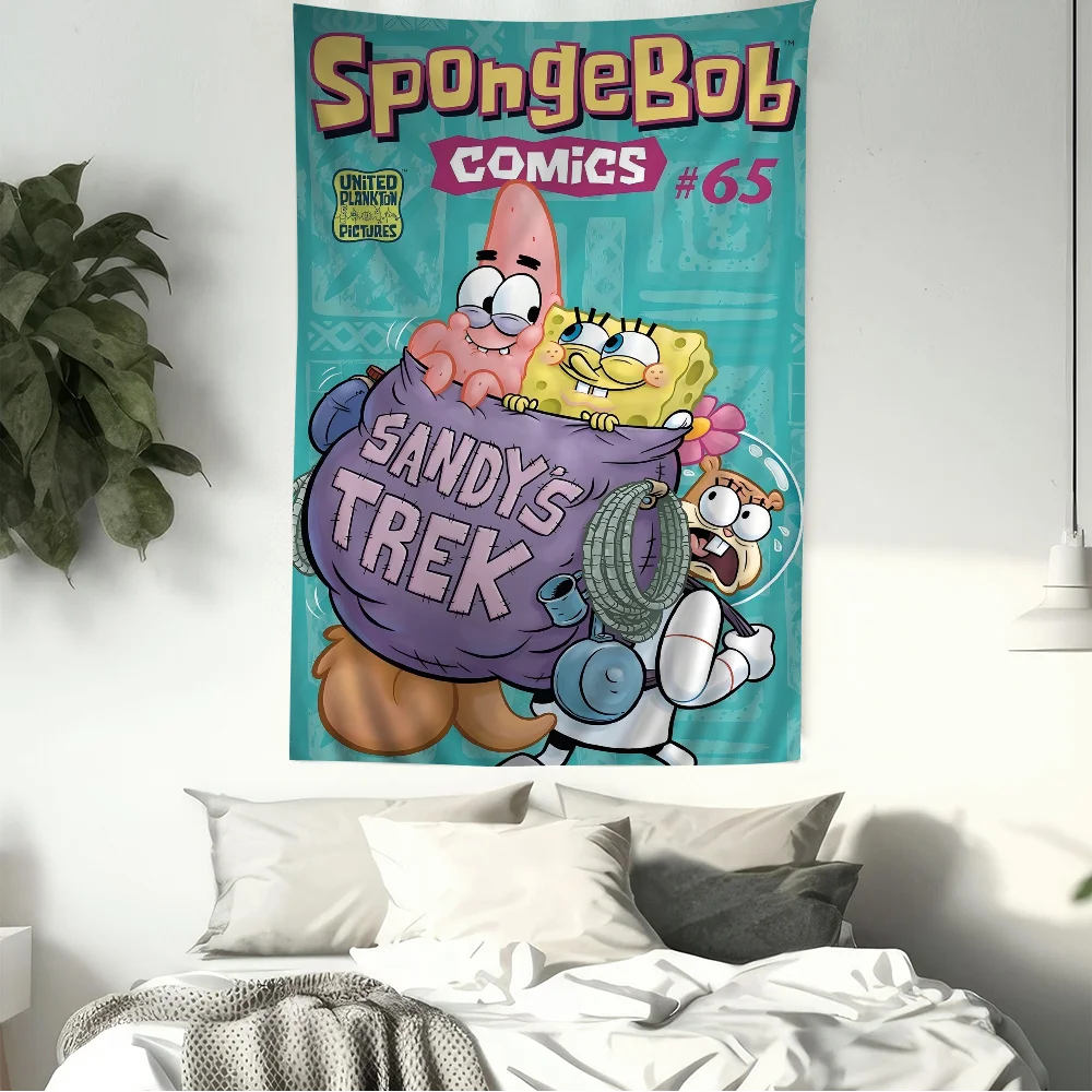 S-SpongeBob Fun Cartoon Chart Tapestry - Image 12