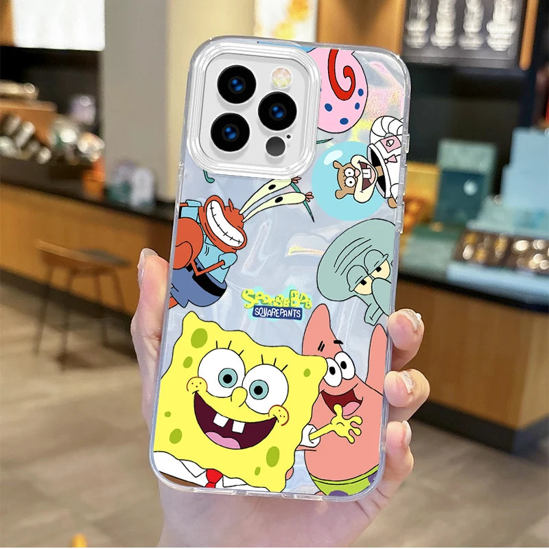 Fashion S-SpongeBobs Cartoon Gradient Phone Case - Image 7