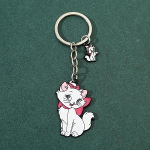 Disney Anime Figure Marie Cat Keychain