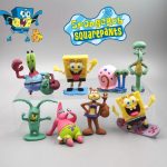 8pcs SpongeBob Cake Decoration Ornaments