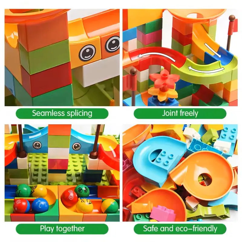 77β308PCS Sliding Rail Marble Run - Image 4