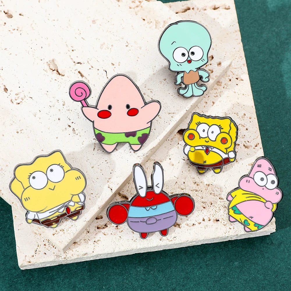 Cartoon Anime SpongeBob SquarePants Badges - Image 6