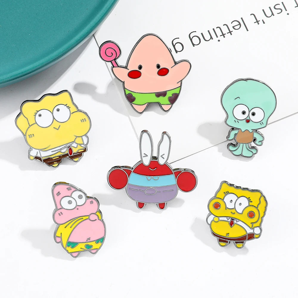 Cartoon Anime SpongeBob SquarePants Badges - Image 2