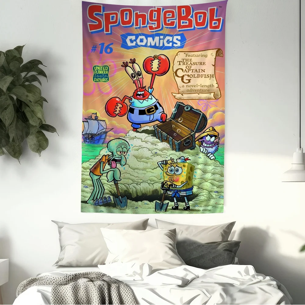 S-SpongeBob Fun Cartoon Chart Tapestry - Image 10