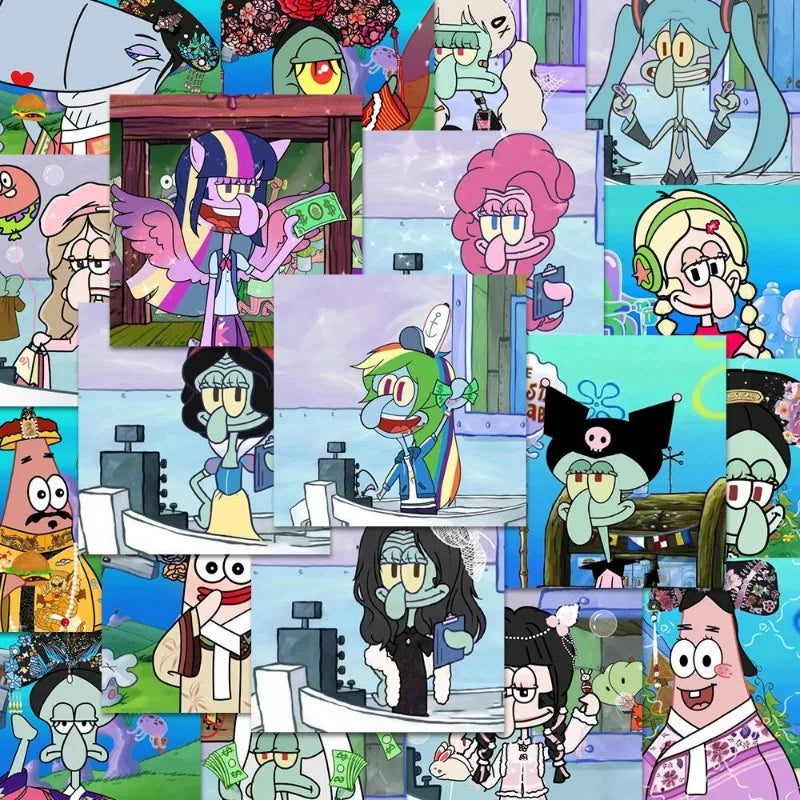 48PCS Cartoon Anime SpongeBob SquarePants - Image 3