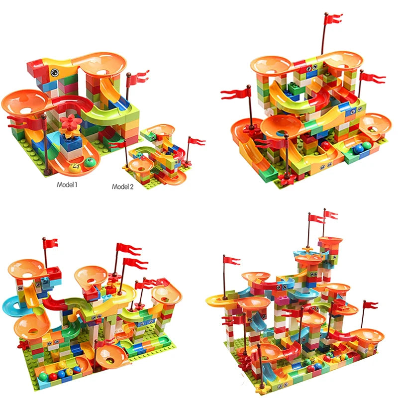 77β308PCS Sliding Rail Marble Run