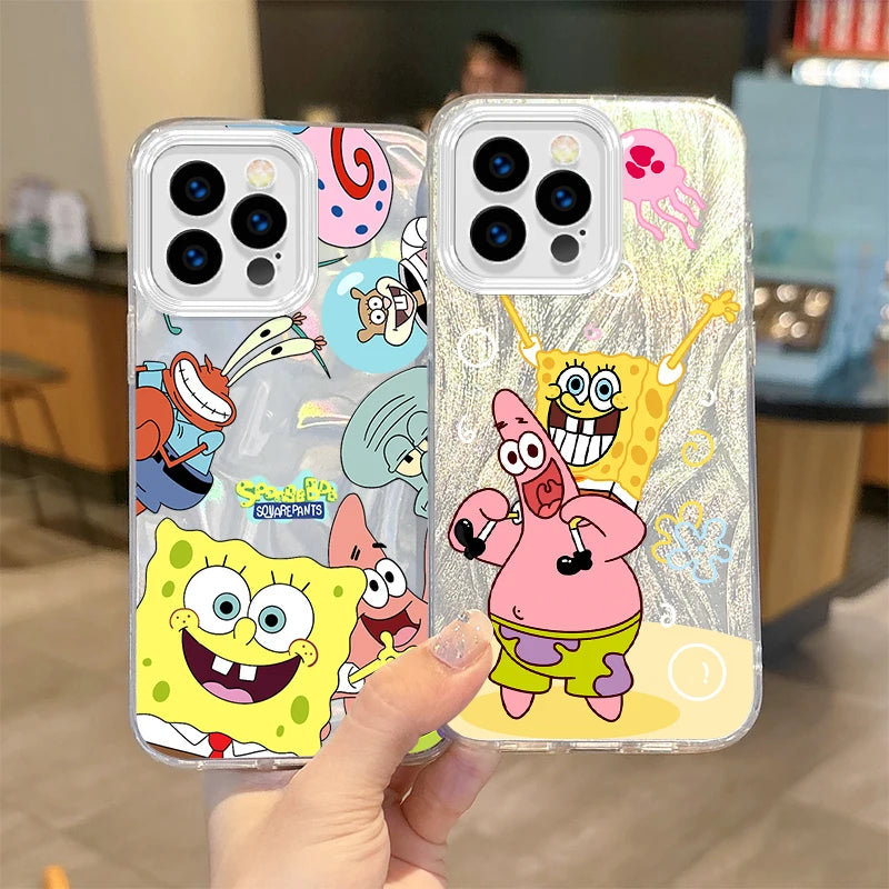 Fashion S-SpongeBobs Cartoon Gradient Phone Case - Image 2