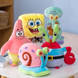 Anime SpongeBob SquarePants Plush Keychain Set