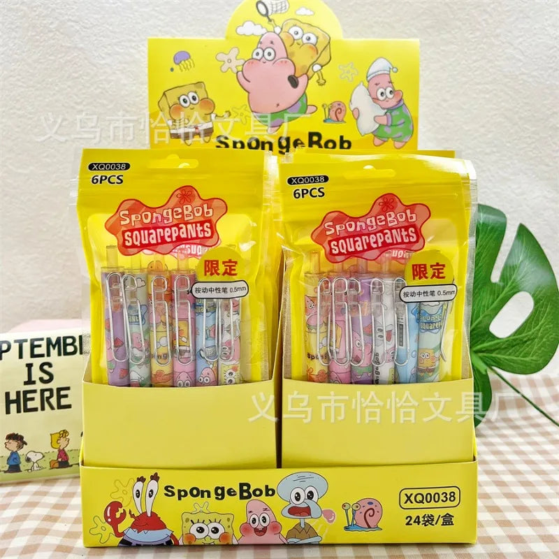 1/6/12PCS SpongeBob & Patrick Star Gel Pens Set - Image 4