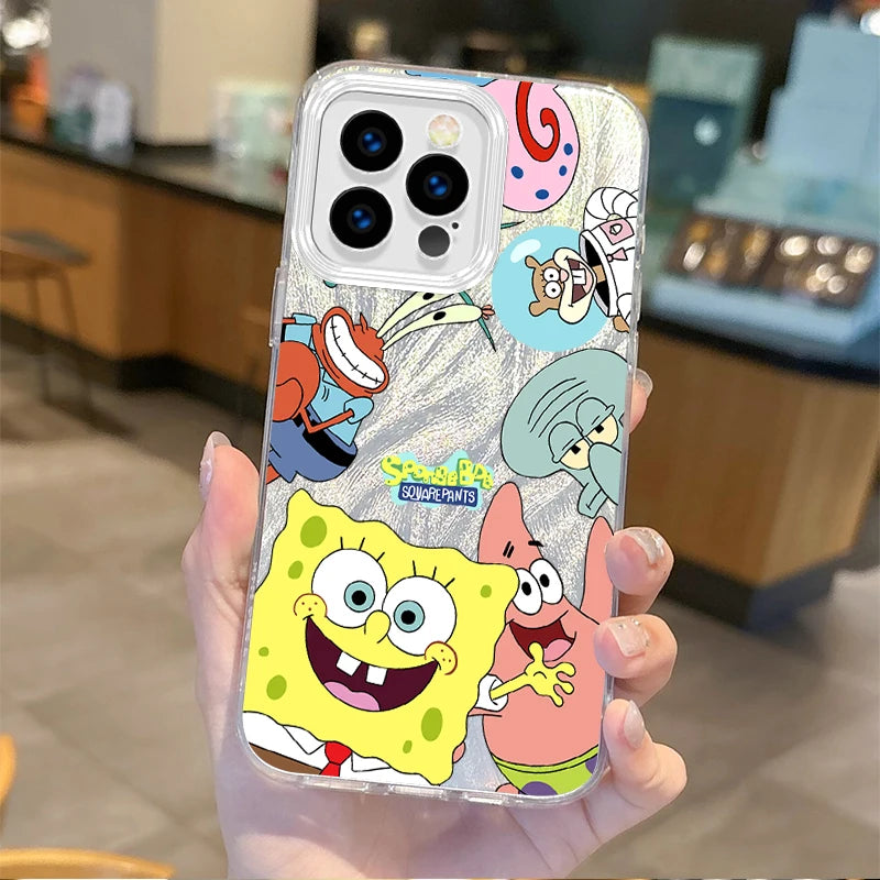 Fashion S-SpongeBobs Cartoon Gradient Phone Case - Image 4