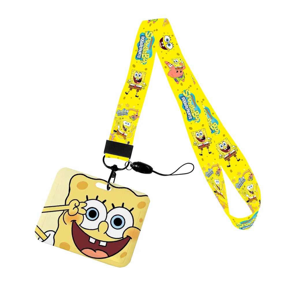 Cartoon SpongeBob ID Card Holder with Lanyard - Image 6