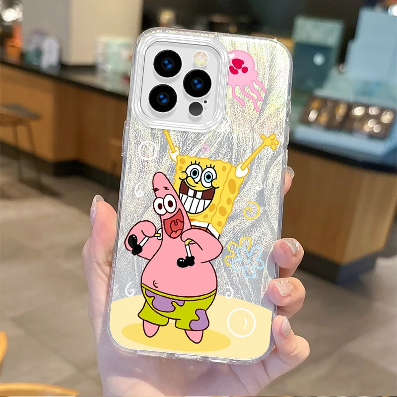 Fashion S-SpongeBobs Cartoon Gradient Phone Case - Image 5